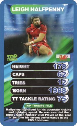 2015-16 Top Trumps World Rugby Stars #NNO Leigh Halfpenny Front